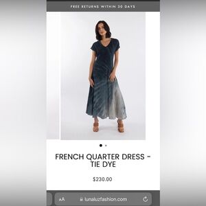 Like new Luna Luz French tie-dye style midi dress